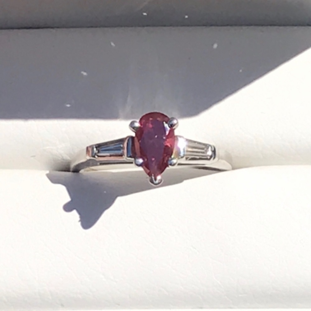 ❌❌❌SOLID ❌❌❌NWOT GIA VS1 VS2 PLATINUM 1.04CTW RED DIAMOND RING R😉 VALUE 8950.00 - Picture 7 of 14
